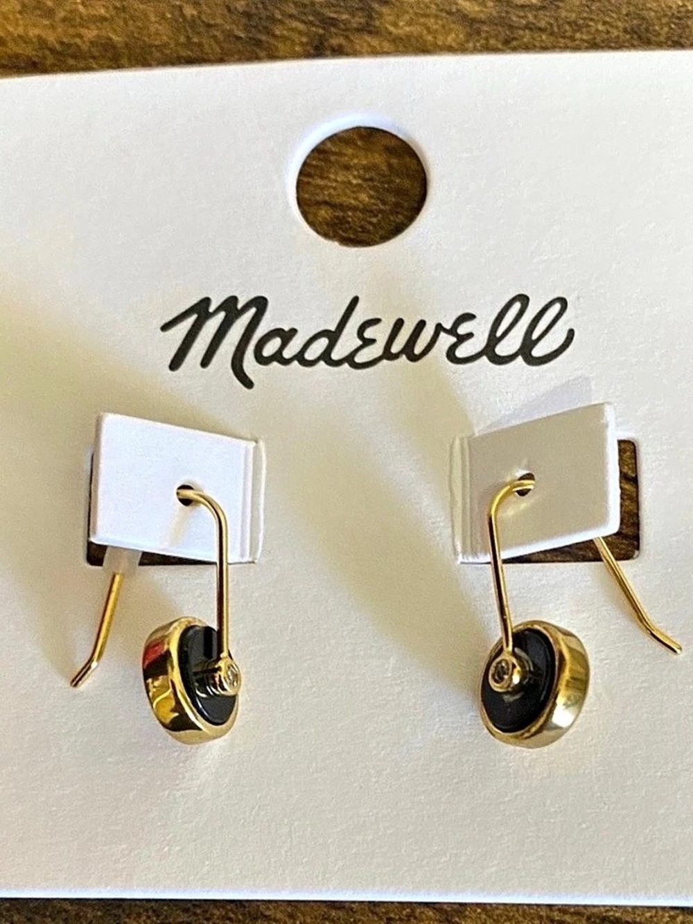 (NWT) Madewell Stone Inlay Coin Earrings